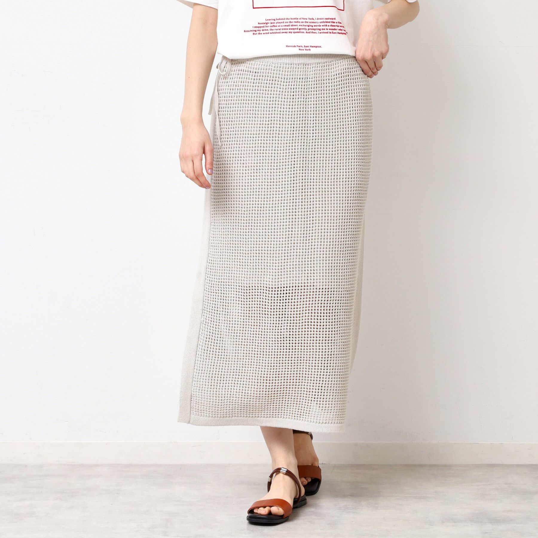 Dessin「【セットアップ可能・ウエストゴム】メッシュニットスカート」|スカート|