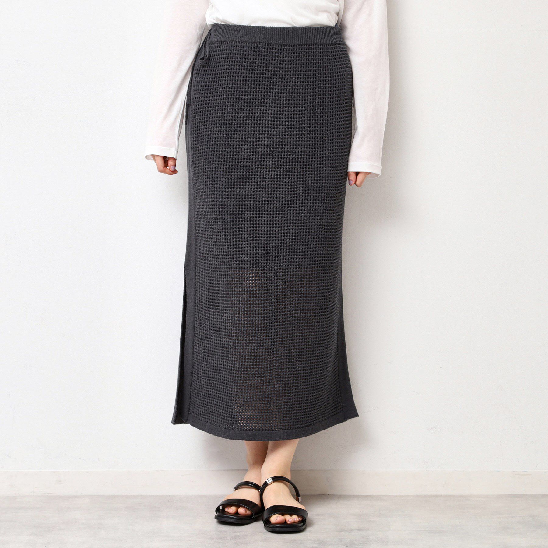 Dessin「【セットアップ可能・ウエストゴム】メッシュニットスカート」|スカート|