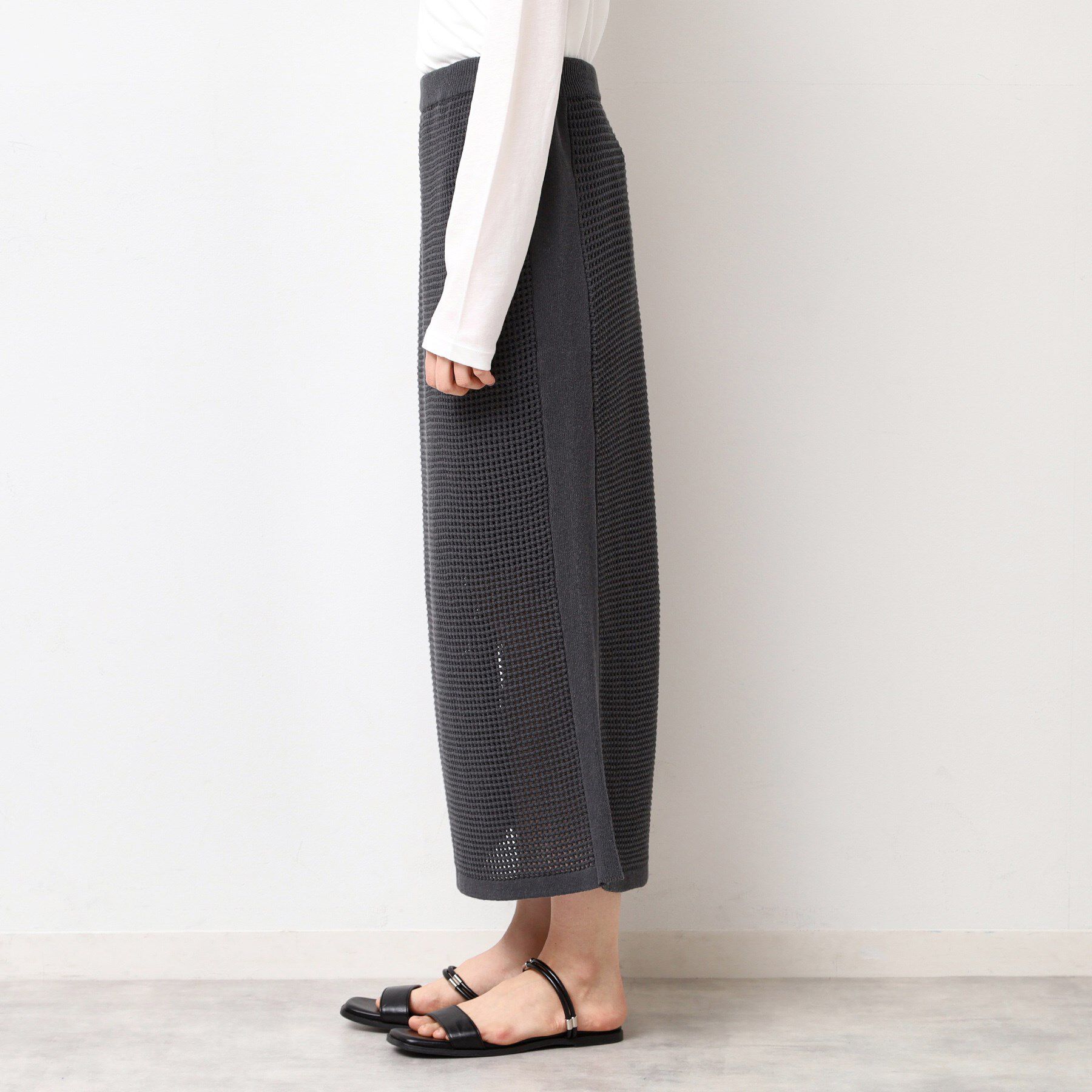 Dessin「【セットアップ可能・ウエストゴム】メッシュニットスカート」|スカート|
