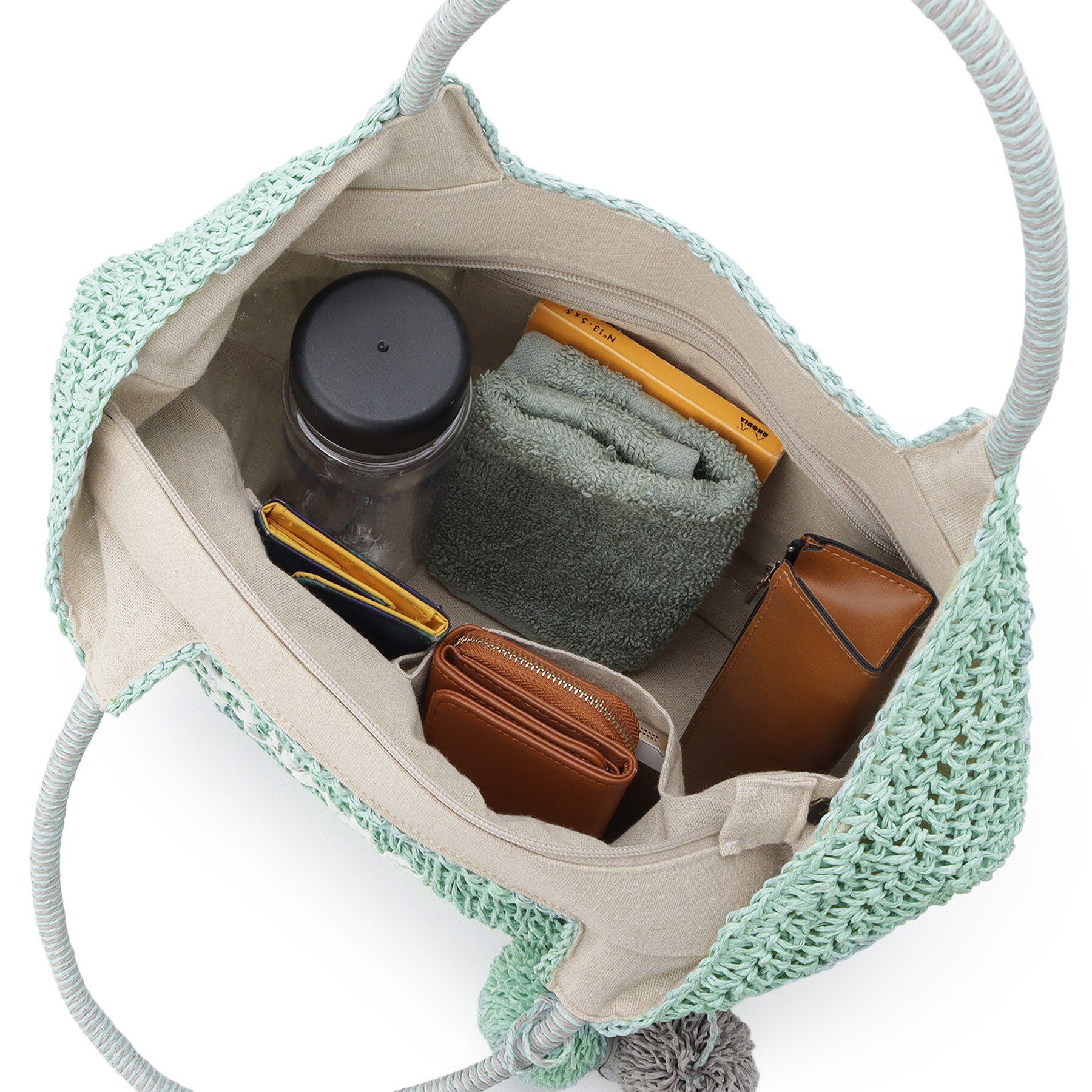 Dessin「【軽量・A4収納可】ポンポンチャームペーパーロゴトートバッグ」|トートバッグ|