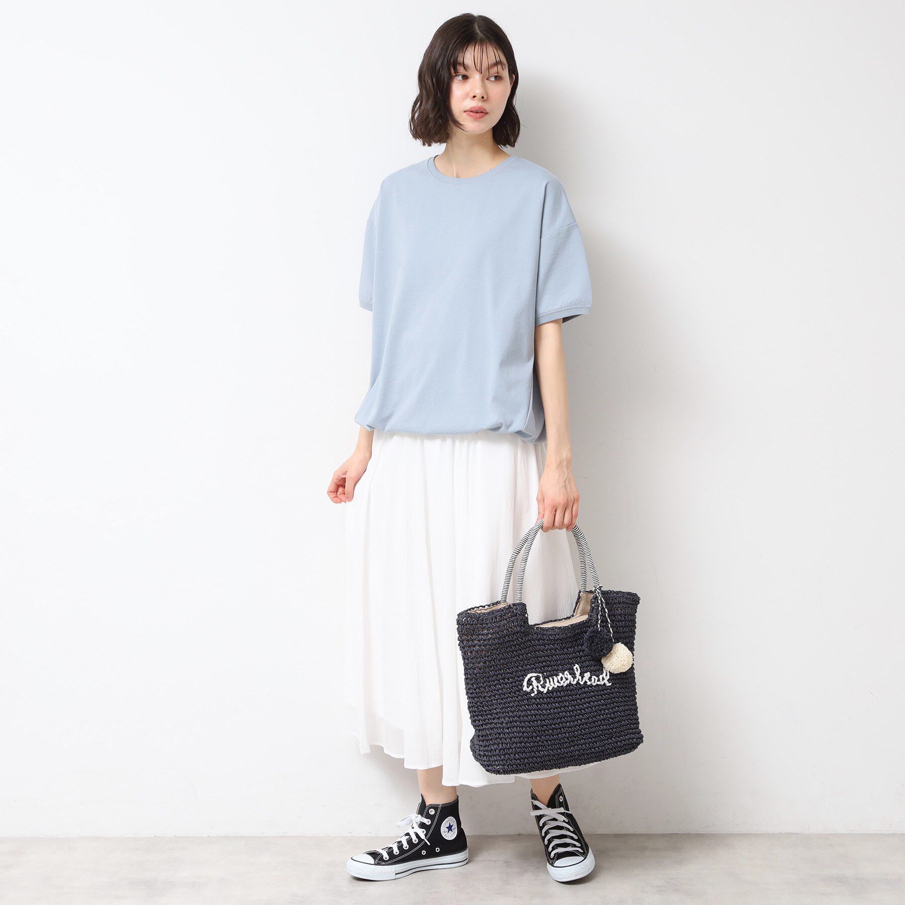 Dessin「【軽量・A4収納可】ポンポンチャームペーパーロゴトートバッグ」|トートバッグ|