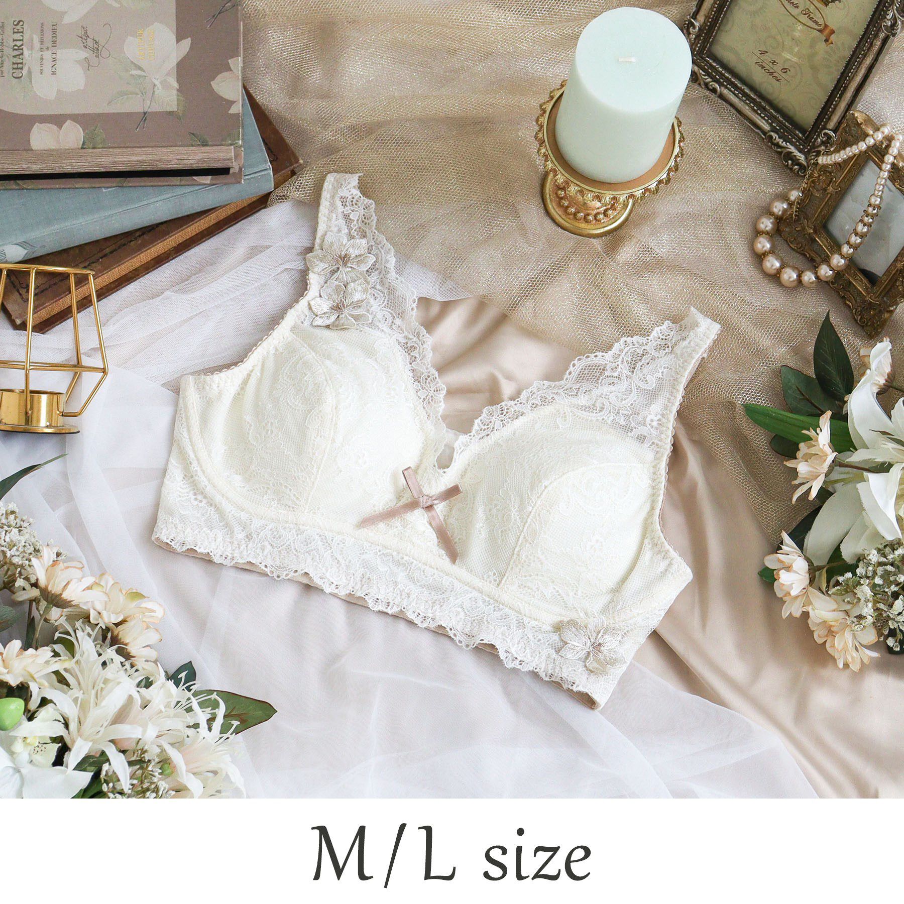 Risa Magli「ヴァネッサ おやすみブラ (M-L)」|インナー|ゴールド(007)