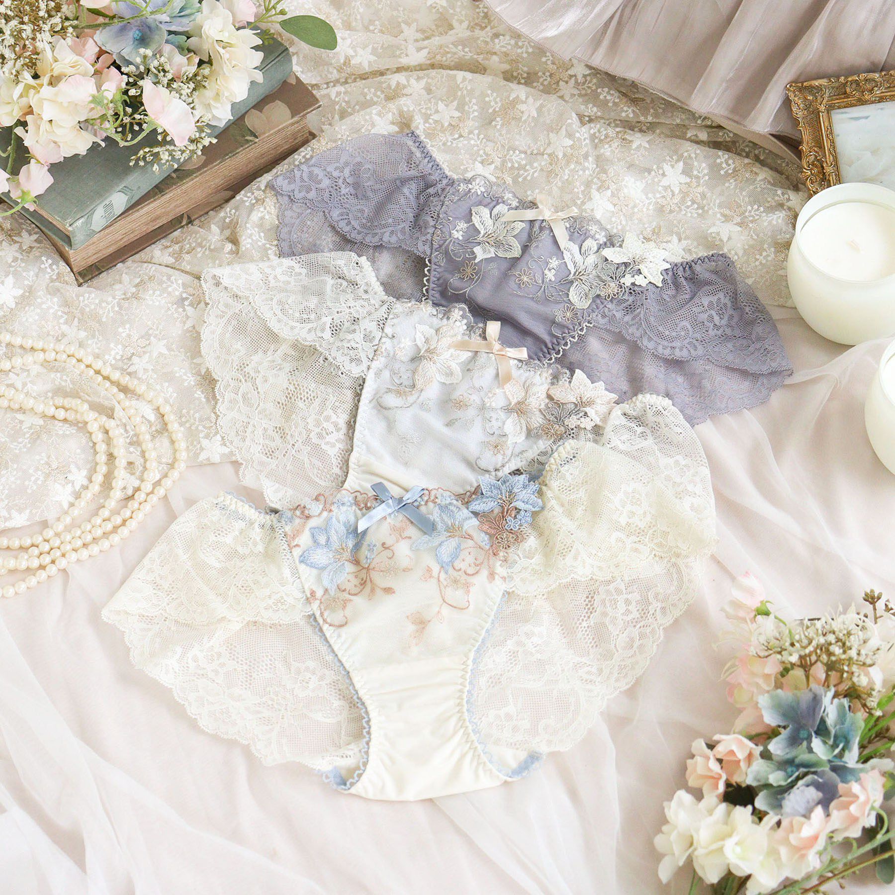 Risa Magli「フルーリ レースショーツ」|インナー|