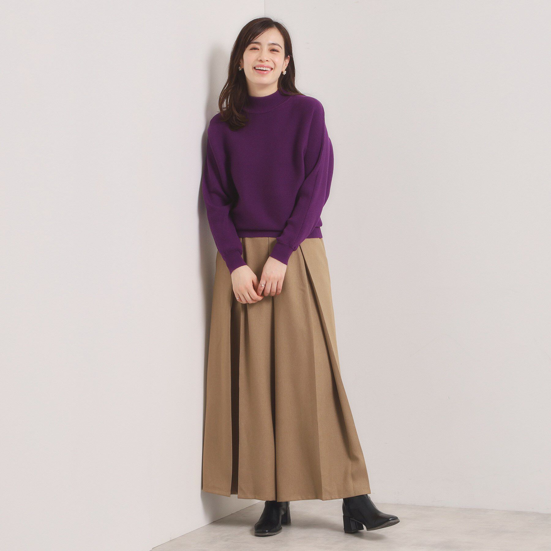 ITS&rsquo;DEMO「【手洗い可】リブドルマンハイネックニット」|ニット・セーター|