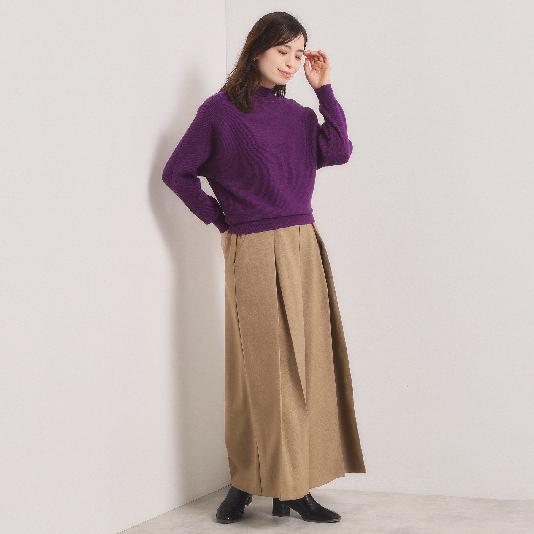 ITS&rsquo;DEMO「【手洗い可】リブドルマンハイネックニット」|ニット・セーター|