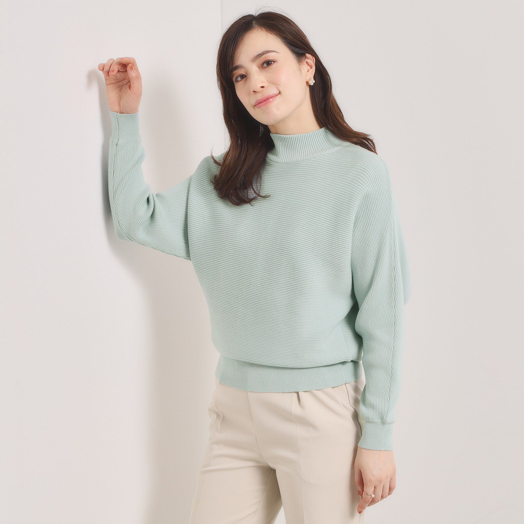 ITS&rsquo;DEMO「【手洗い可】リブドルマンハイネックニット」|ニット・セーター|