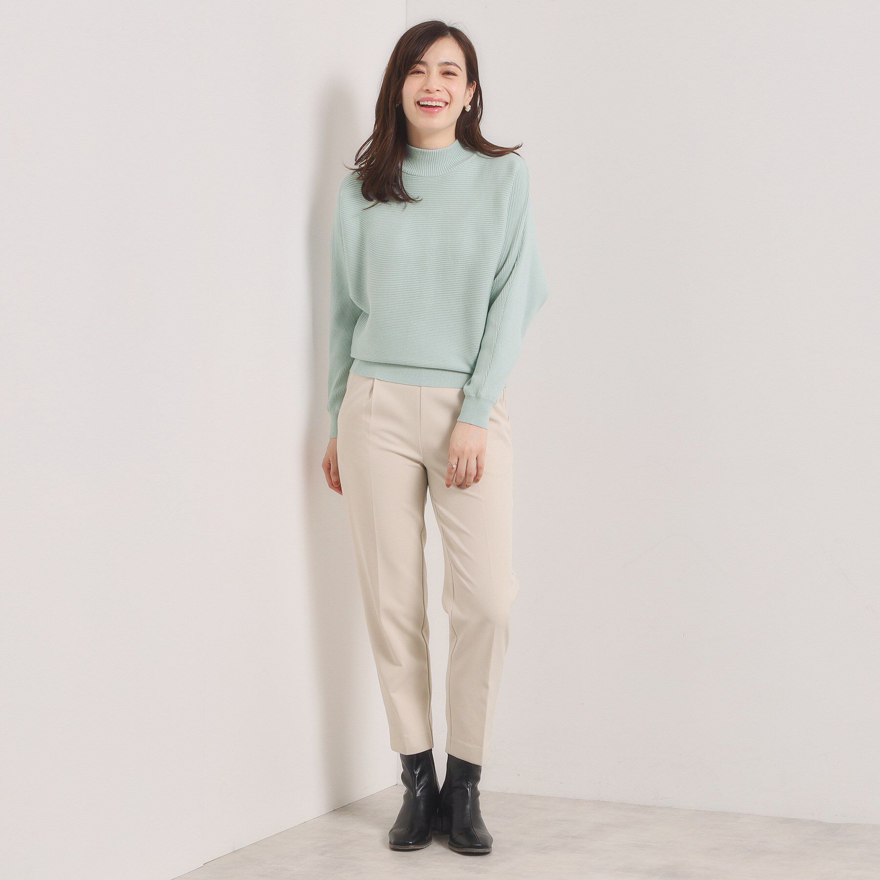 ITS&rsquo;DEMO「【手洗い可】リブドルマンハイネックニット」|ニット・セーター|