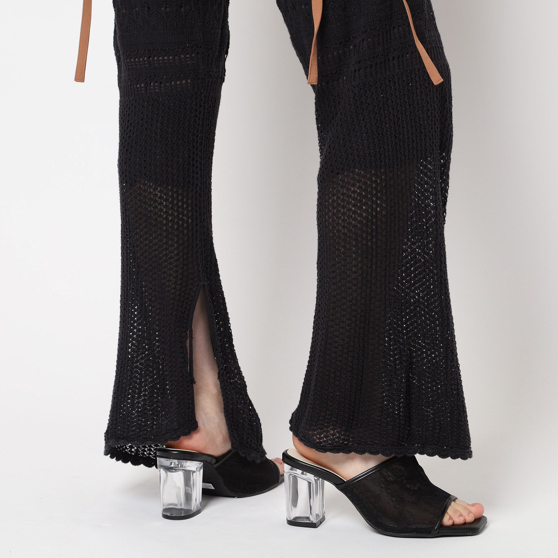 ESPERANZA「チュールメッシュクリアヒールミュール」|サンダル|