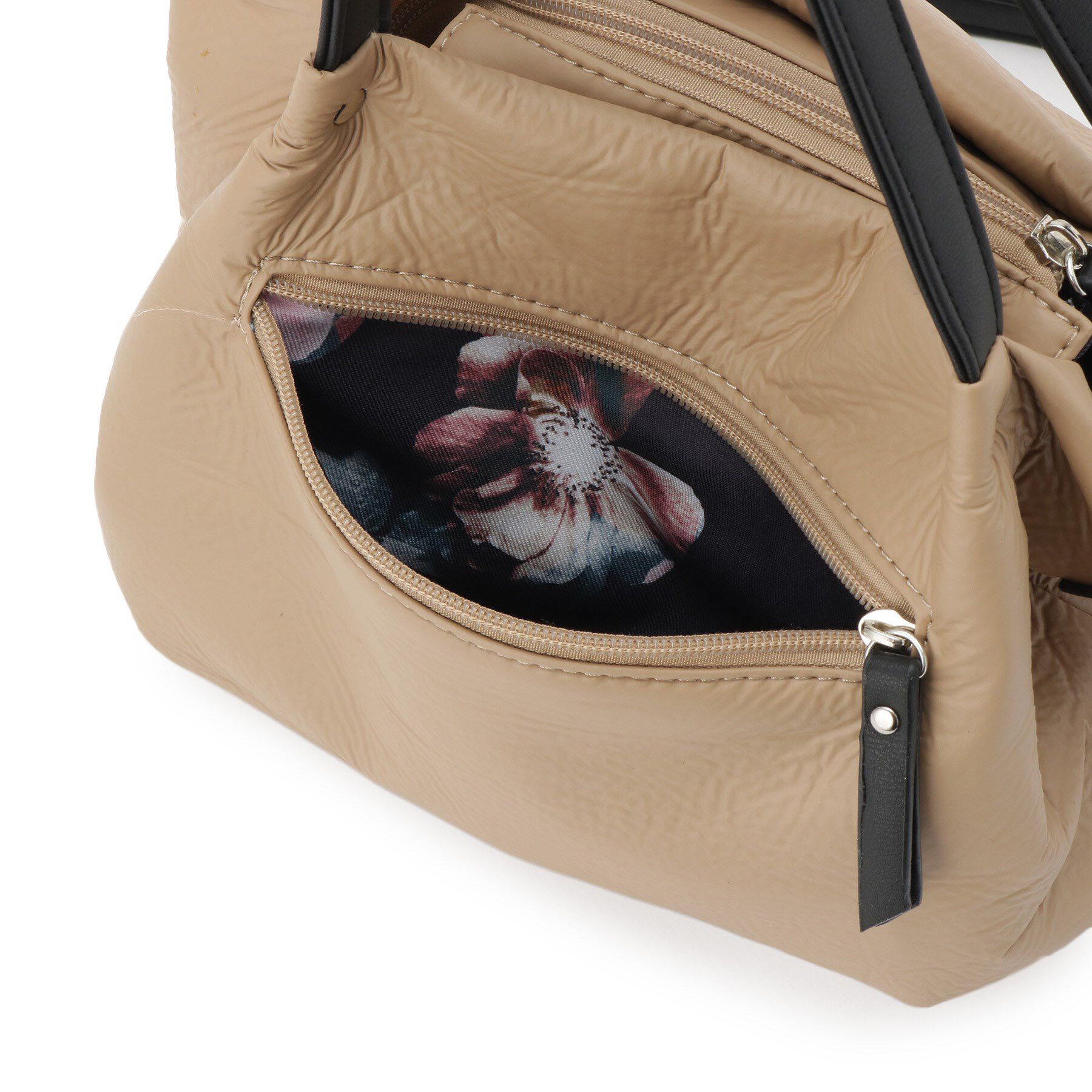 SunaUna「【2WAY／オリジナルプリント裏使用】タックトートバック」|トートバッグ|