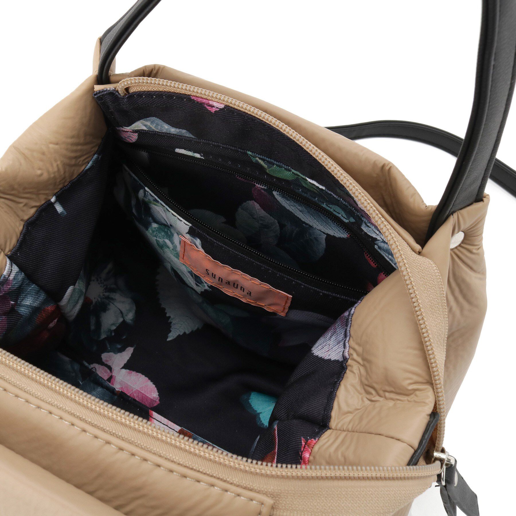 SunaUna「【2WAY／オリジナルプリント裏使用】タックトートバック」|トートバッグ|