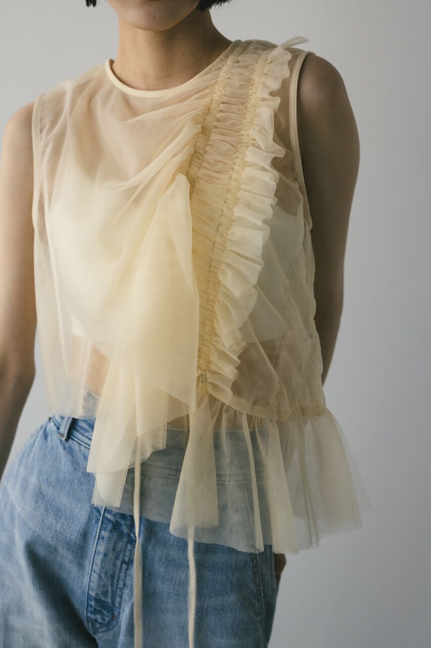 STYLEMIXER「チュールシャーリングトップ」|タンクトップ|