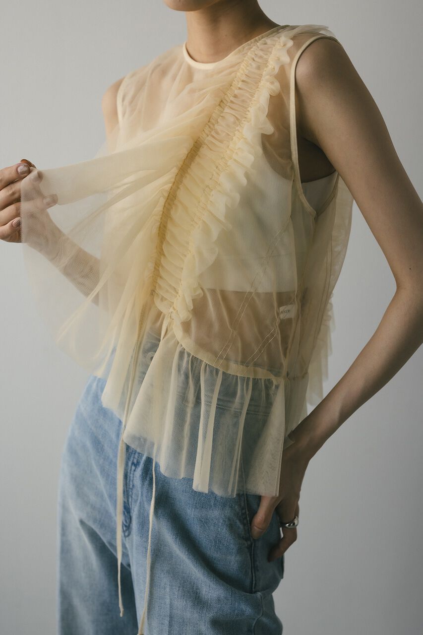 STYLEMIXER「チュールシャーリングトップ」|タンクトップ|