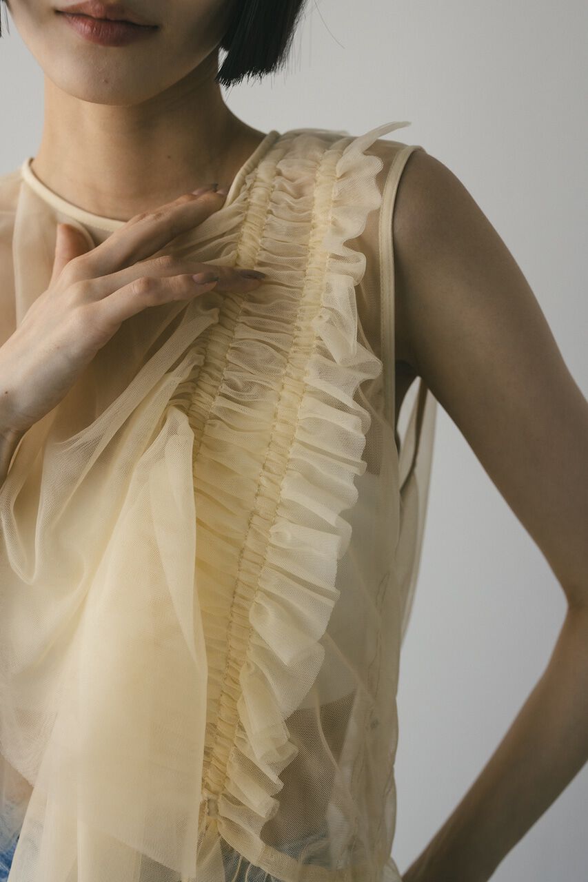 STYLEMIXER「チュールシャーリングトップ」|タンクトップ|