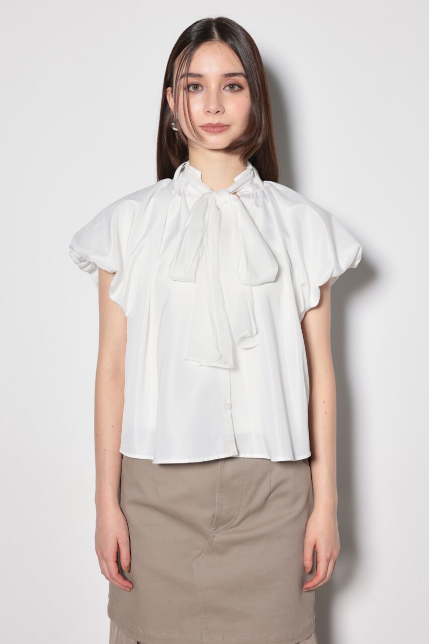 rienda「スカーフ付きバルーンフリルブラウス」|シャツ・ブラウス|