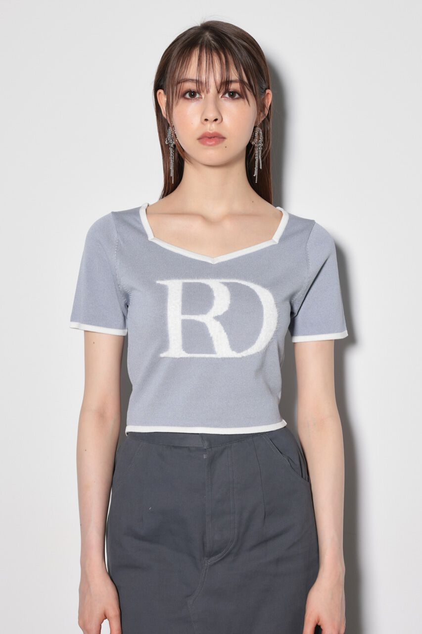 rienda「ビッグＲロゴニットトップス」|ニット・セーター|