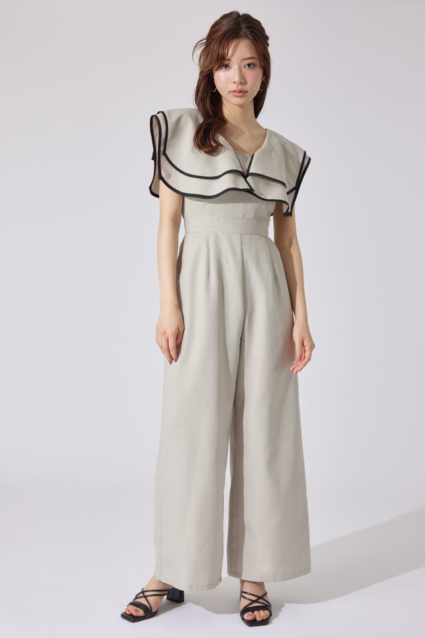 rienda「ショルダーダブルフリルロンパース」|その他|BEG