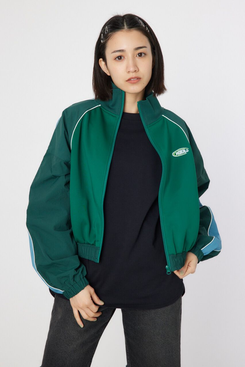 RODEO CROWNS「ナイロン&times;ジャージトラックジャケット」|ブルゾン・スタジャン|