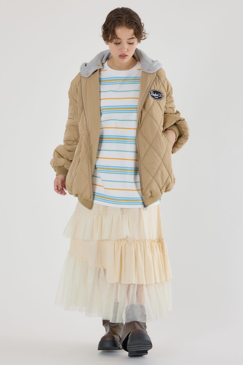 RODEO CROWNS「キルティングフードブルゾン」|ブルゾン・スタジャン|