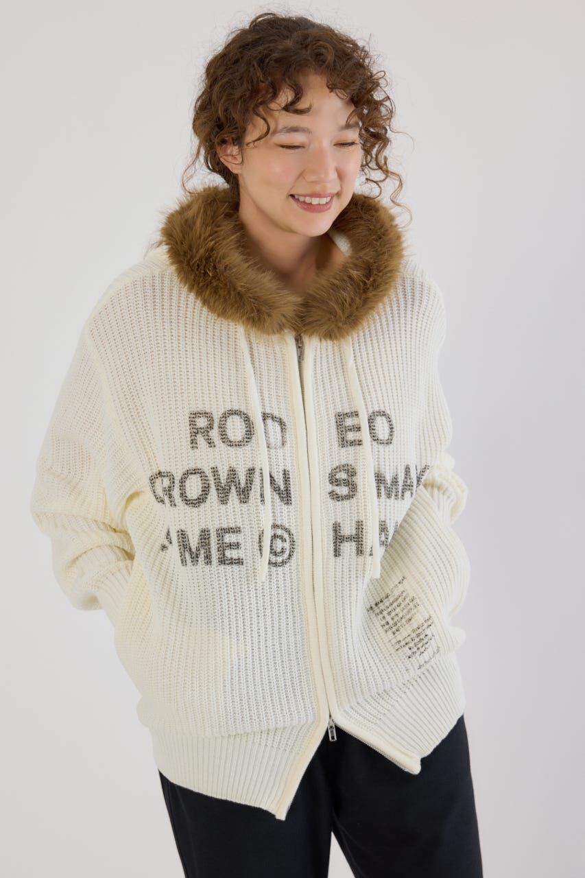 RODEO CROWNS「FADE LOGOニットジップフーディー」|パーカー|