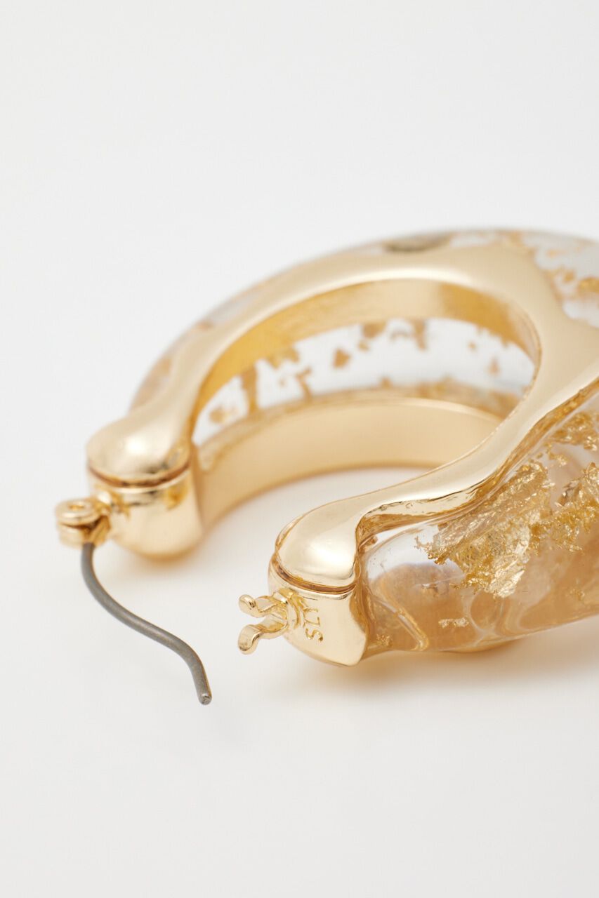 SLY「CLEAR GLITTER  HOOP ピアス」|ピアス|