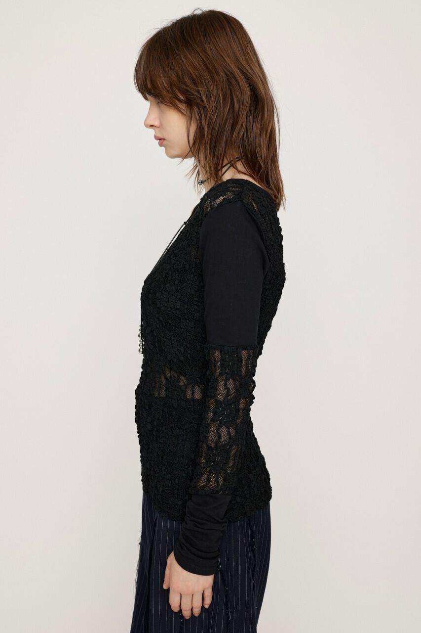 SLY「HOLE LACE トップス」|Tシャツ・カットソー|