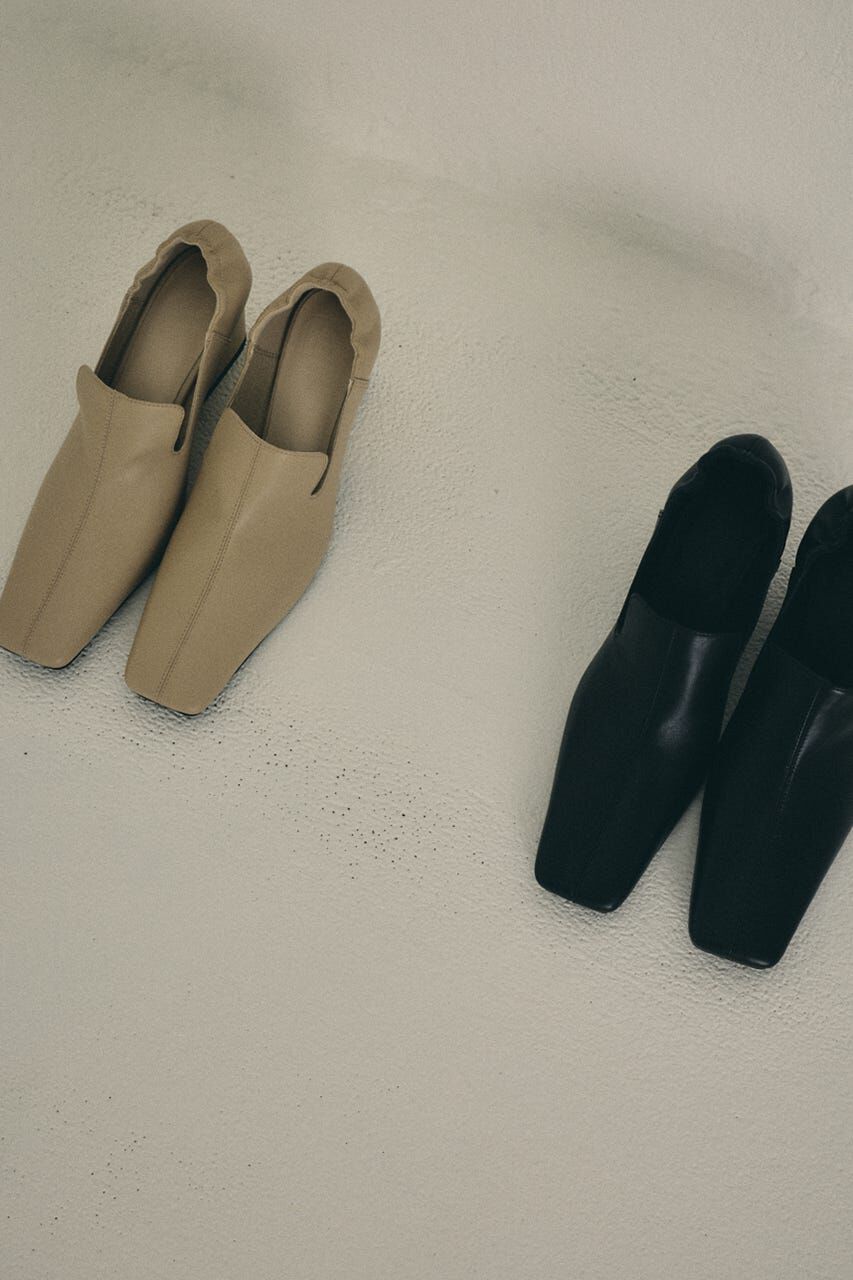 RIM.ARK 「Leather square toe heel」|パンプス|