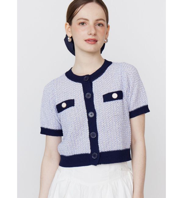 CALNAMUR「SUMMER TWEED KNIT CD/サマーツィードニットカーディガン」|カーディガン|