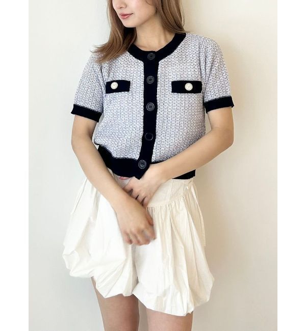 CALNAMUR「SUMMER TWEED KNIT CD/サマーツィードニットカーディガン」|カーディガン|