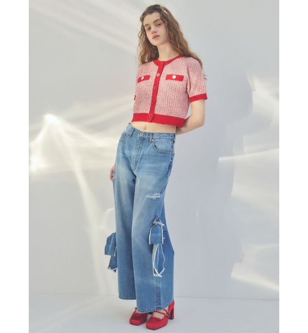 CALNAMUR「SUMMER TWEED KNIT CD/サマーツィードニットカーディガン」|カーディガン|