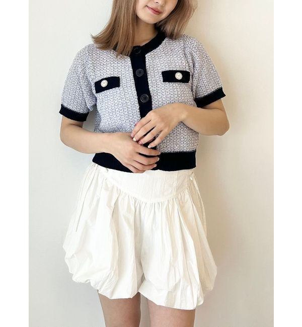 CALNAMUR「SUMMER TWEED KNIT CD/サマーツィードニットカーディガン」|カーディガン|