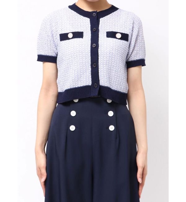 CALNAMUR「SUMMER TWEED KNIT CD/サマーツィードニットカーディガン」|カーディガン|