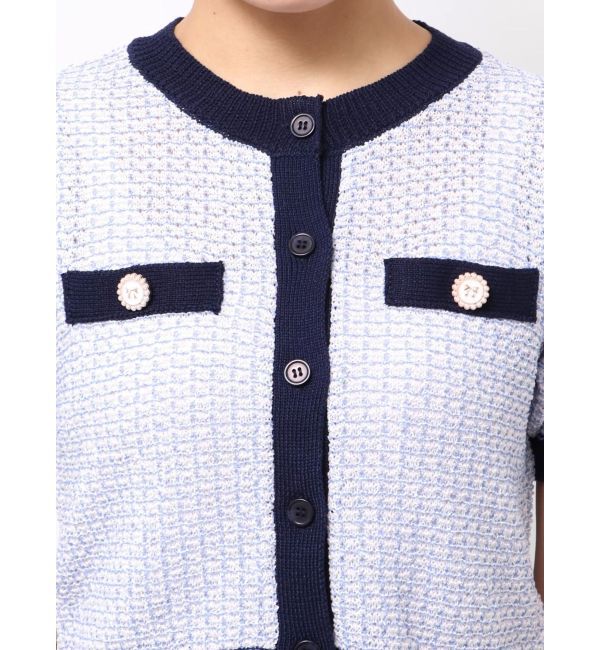 CALNAMUR「SUMMER TWEED KNIT CD/サマーツィードニットカーディガン」|カーディガン|