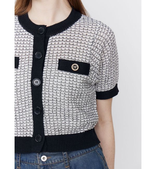 CALNAMUR「SUMMER TWEED KNIT CD/サマーツィードニットカーディガン」|カーディガン|