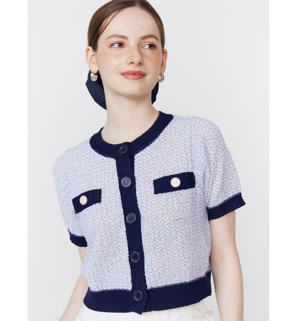 CALNAMUR「SUMMER TWEED KNIT CD/サマーツィードニットカーディガン」|カーディガン|