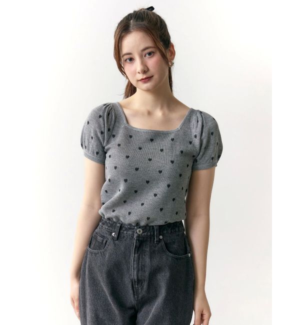 CALNAMUR「ハートジャガードコンパクトニット」|ニット・セーター|