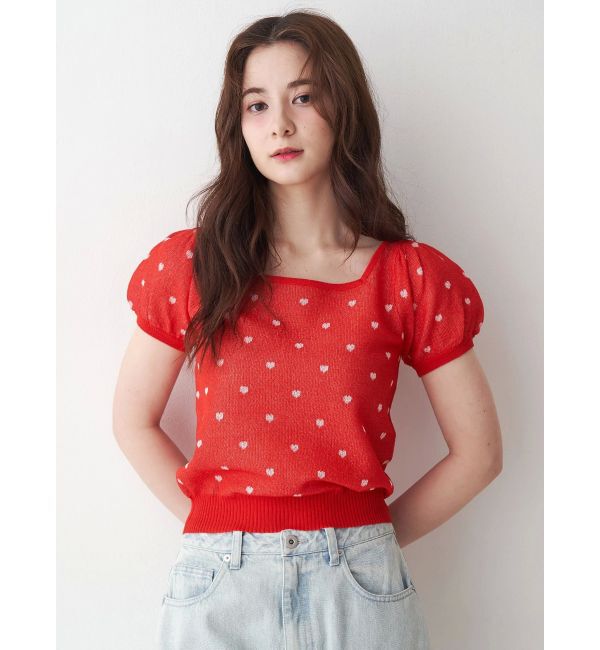 CALNAMUR「ハートジャガードコンパクトニット」|ニット・セーター|