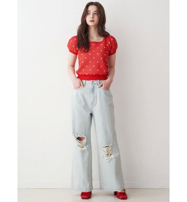 CALNAMUR「ハートジャガードコンパクトニット」|ニット・セーター|