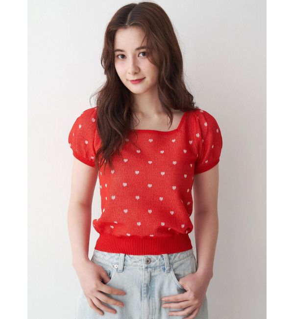 CALNAMUR「ハートジャガードコンパクトニット」|ニット・セーター|