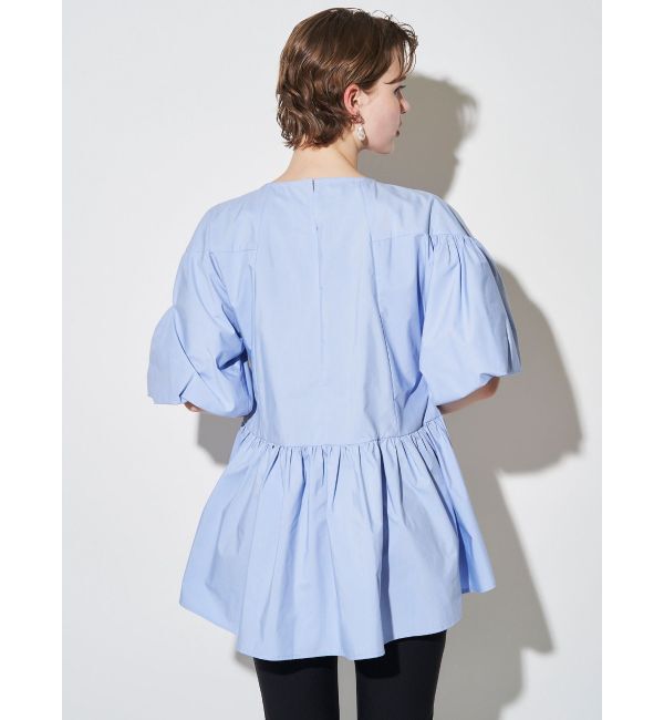 ELENDEEK「GATHER BALLOON PEPLUM BL」|シャツ・ブラウス|