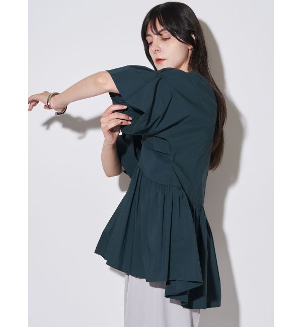 ELENDEEK「GATHER BALLOON PEPLUM BL」|シャツ・ブラウス|