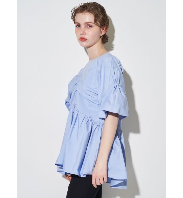 ELENDEEK「GATHER BALLOON PEPLUM BL」|シャツ・ブラウス|