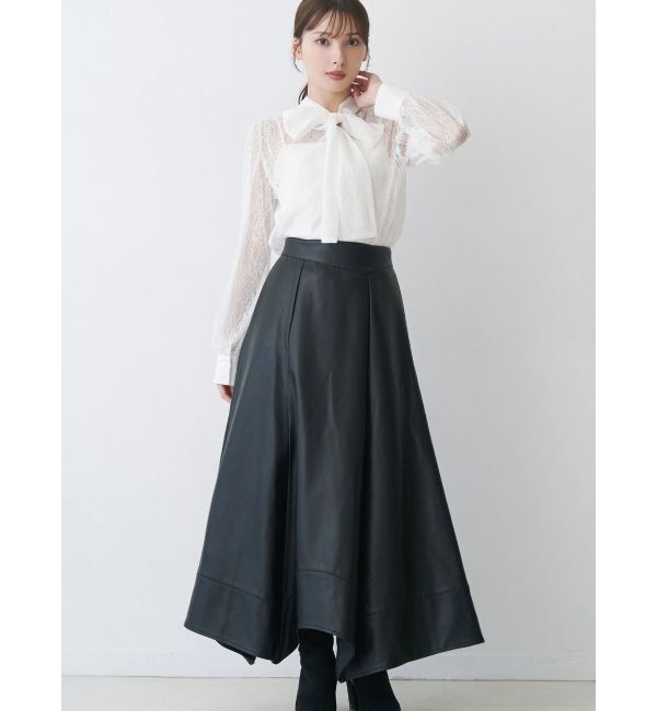 MERCURYDUO「2WAYバックリボンレースブラウス」|シャツ・ブラウス|