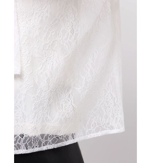 MERCURYDUO「2WAYバックリボンレースブラウス」|シャツ・ブラウス|