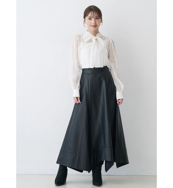 MERCURYDUO「2WAYバックリボンレースブラウス」|シャツ・ブラウス|