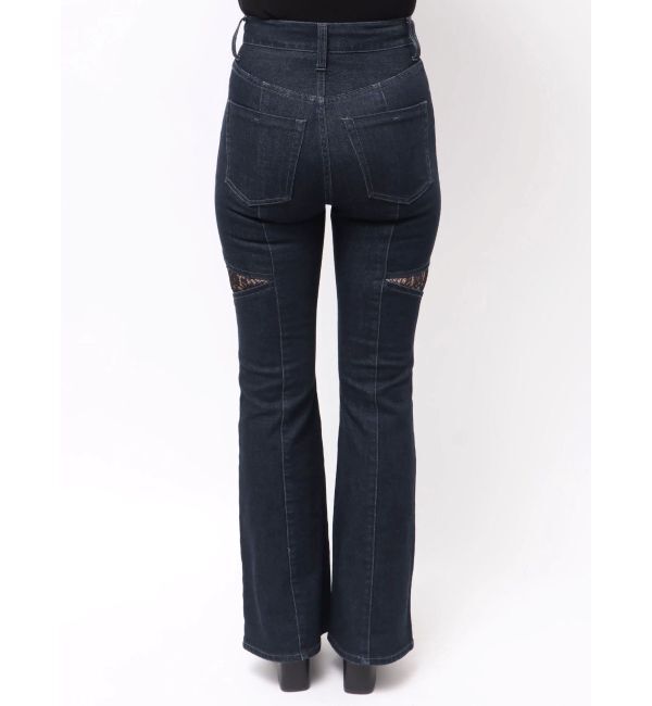 MERCURYDUO「レーストリミングカットアウトデニムパンツ」|デニム|