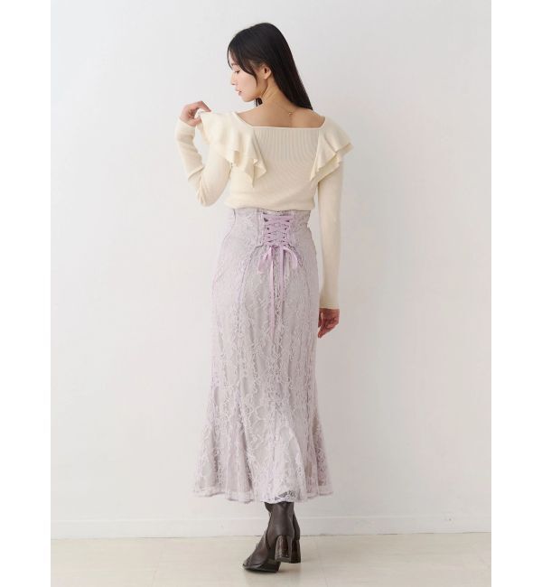 MERCURYDUO「レースマーメイドスカート」|スカート|ラベンダー