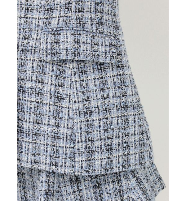 MERCURYDUO「【セットアップ着用可】フィットアンドフレアツイードジャケット」|テーラードジャケット|