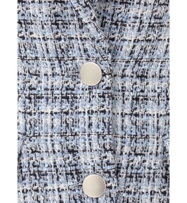 MERCURYDUO「【セットアップ着用可】フィットアンドフレアツイードジャケット」|テーラードジャケット|