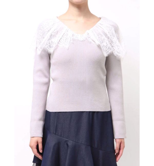 MERCURYDUO「スカラレース襟ニット」|ニット・セーター|