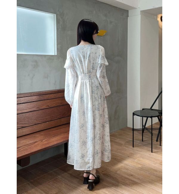 MERCURYDUO「ラッフルカラーパターンワンピース」|ワンピース|